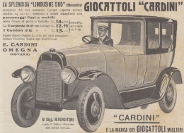 Giocattoli Cardini Omegna - Auto Limousine 500 - 1923 Pubblicità Epoca - Pubblicitari