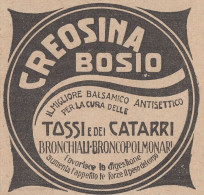 Creosina BOSIO - 1925 Pubblicità Epoca - Vintage Advertising - Publicités