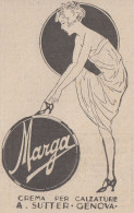 MARGA - Crema Calzature A. Sutter - Genova - 1925 Pubblicità - Vintage Ad - Publicités