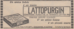 Compresse Purgative LATTOPURGIN - 1925 Pubblicità - Vintage Advertising - Publicités