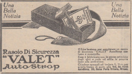 Rasoio Di Sicurezza VALET AutoStrop - 1925 Pubblicità Epoca - Vintage Ad - Publicités