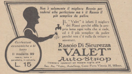 Rasoio Di Sicurezza VALET AutoStrop - 1925 Pubblicità Epoca - Vintage Ad - Publicités