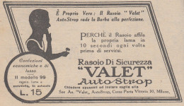 Rasoio Di Sicurezza VALET AutoStrop - 1925 Pubblicità Epoca - Vintage Ad - Publicités