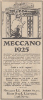 MECCANO - 1925 Pubblicità Epoca - Vintage Advertising - Publicités