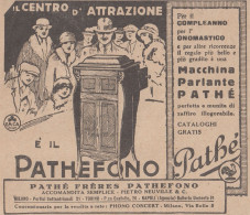 Pathé Frères Pathefono - 1926 Pubblicità Epoca - Vintage Advertising - Publicités