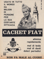 Cachet FIAT Elimina Mal Di Testa - 1964 Pubblicità - Vintage Advertising - Werbung