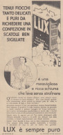 Detersivo LUX - 1931 Pubblicità Epoca - Vintage Advertising - Reclame