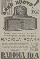 RCA 44 - 1931 Pubblicità Epoca - Vintage Advertising - Werbung