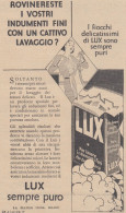 Detersivo LUX - 1931 Pubblicità Epoca - Vintage Advertising - Publicidad