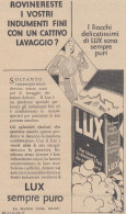 Detersivo LUX - 1931 Pubblicità Epoca - Vintage Advertising - Reclame