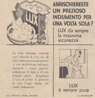 Detersivo LUX - 1931 Pubblicità Epoca - Vintage Advertising - Publicidad