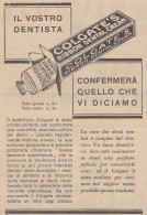 Dentifricio COLGATE - 1931 Pubblicità Epoca - Vintage Advertising - Werbung