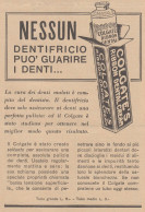 Dentifricio COLGATE - 1931 Pubblicità Epoca - Vintage Advertising - Publicidad