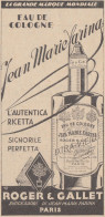 Eau De Cologne Jean Marie Farina - 1931 Pubblicità - Vintage Advertising - Publicidad