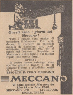 Questi Sono I Giorni Del MECCANO - 1931 Pubblicità - Vintage Advertising - Werbung