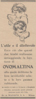 OVOMALTINA - L'utile E Il Dilettevole - 1931 Pubblicità Epoca - Vintage Ad - Publicidad