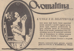 OVOMALTINA - L'utile E Il Dilettevole - 1931 Pubblicità Epoca - Vintage Ad - Reclame