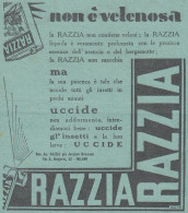 Insetticida RAZZIA - 1930 Pubblicità Epoca - Vintage Advertising - Publicidad