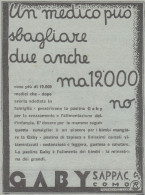 Pastina - GABY - 1930 Pubblicità Epoca - Vintage Advertising - Reclame