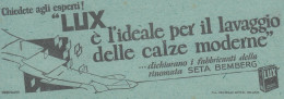 Detersivo LUX - 1930 Pubblicità Epoca - Vintage Advertising - Publicidad