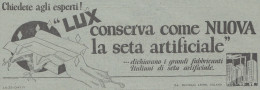 Detersivo LUX - 1930 Pubblicità Epoca - Vintage Advertising - Publicidad