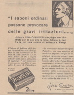 Sapone PALMOLIVE - Lina Cavalieri - 1930 Pubblicità - Vintage Advertising - Publicidad