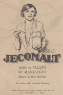 Olio Di Fegato Di Merluzzo JECOMALT - 1930 Pubblicità Epoca - Vintage Ad - Publicidad