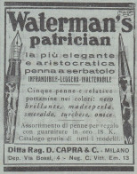 Penna A Serbatoio Waterman's Patrician - 1930 Pubblicità - Vintage Ad - Publicidad