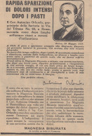 Magnesia Bisurata - Cav. Antonino Orlando Di Roma - 1930 Pubblicità Epoca - Publicités