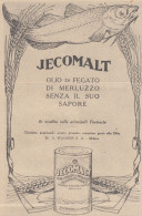 Olio Di Fegato Di Merluzzo JECOMALT - 1930 Pubblicità Epoca - Vintage Ad - Advertising