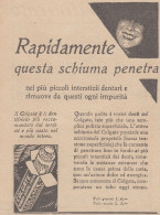 Dentifricio COLGATE - 1930 Pubblicità Epoca - Vintage Advertising - Publicités
