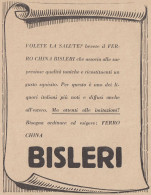 Liquore Ferro China BISLERI - 1932 Pubblicità Epoca - Vintage Advertising - Reclame