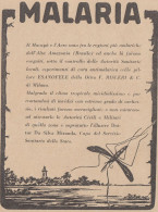 Bisleri & C. - ESANOFELE Contro La Malaria - 1932 Pubblicità - Vintage Ad - Reclame