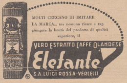 ELEFANTE Vero Estratto Caffé Olandese - 1932 Pubblicità - Vintage Ad - Publicidad