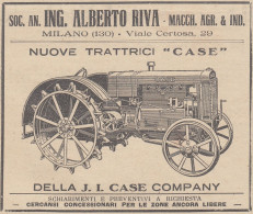 Ing. Alberto Riva - Nuove Trattrici CASE - 1930 Pubblicità - Vintage Ad - Publicités