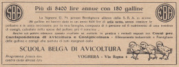 Scuola Belga Di Avicoltura - Voghera - 1931 Pubblicità Epoca - Vintage Ad - Publicités
