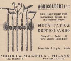 Attrezzi Agricoli Mojoli & Mazzola - Milano - 1931 Pubblicità - Vintage Ad - Reclame