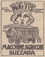 Macchine Agricole SUZZARA - 1927 Pubblicità Epoca - Vintage Advertising - Pubblicitari