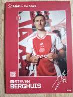 Card Steven Berghuis - Ajax Amsterdam - 2023-2024 - Football - Soccer - Voetbal - Fussball - Feyenoord Watford VVV-Venlo - Fútbol