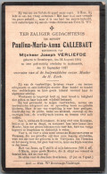 Bidprentje Grembergen - Callebaut Paulina Maria Anna (1884-1927) - Santini