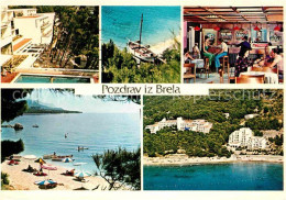 72683147 Brela Restaurant Strand Fliegeraufnahme Croatia - Kroatië