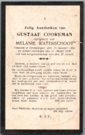 Bidprentje Grembergen - Cooreman Gustaaf (1850-1928) Scheurtje - Devotieprenten