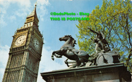 R423958 London. Big Ben And Boadicea Statue. The Photographic Greeting Card. Nat - Autres & Non Classés