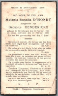 Bidprentje Grembergen - D'Hondt Melania Rosalia (1902-1939) Hoekplooi - Santini