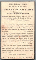 Bidprentje Groningen (NL) - Stumpe Theodora Nicolai (1890-1954) - Images Religieuses