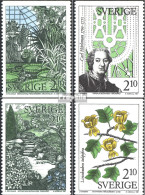 Schweden 1453-1456 (kompl.Ausg.) Postfrisch 1987 Botanische Gärten - Unused Stamps