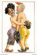Illustrateur MUSTACCHI E. Humour - Caricature De Charlie Chaplin Dit CHARLOT Combat De Boxe   ♥♥♥ - Artistes
