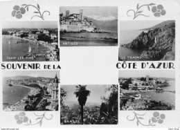 [06] SOUVENIR DE LA  CÔTE D'AZUR  - JUAN-LES-PINS - ANTIBES - LE TRAYAS - GRASSE - LA NAPOULE - CANNES CPSM ± 1960 ♥♥♥ - Autres & Non Classés