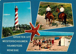 72682454 Westerschouwen Leuchtturm Reiten Seestern Strand Westerschouwen - Sonstige & Ohne Zuordnung