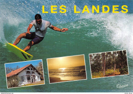 [40] LES LANDES . Surf Sur Les Vagues De L'Océan Cpsm ♥♥♥ - Sonstige & Ohne Zuordnung